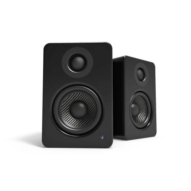 【Kanto】YU2立體聲書架喇叭+SE2 C型腳架(黑白限定款)