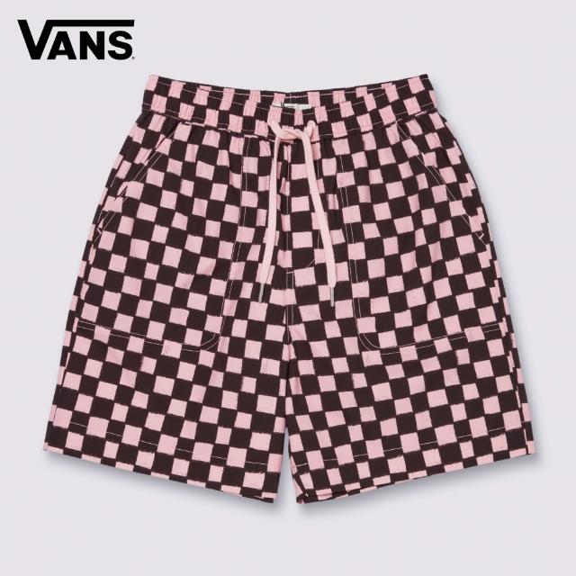 【VANS 官方旗艦】Asian Artist Collection - Riroo 女款粉色棋盤格短褲