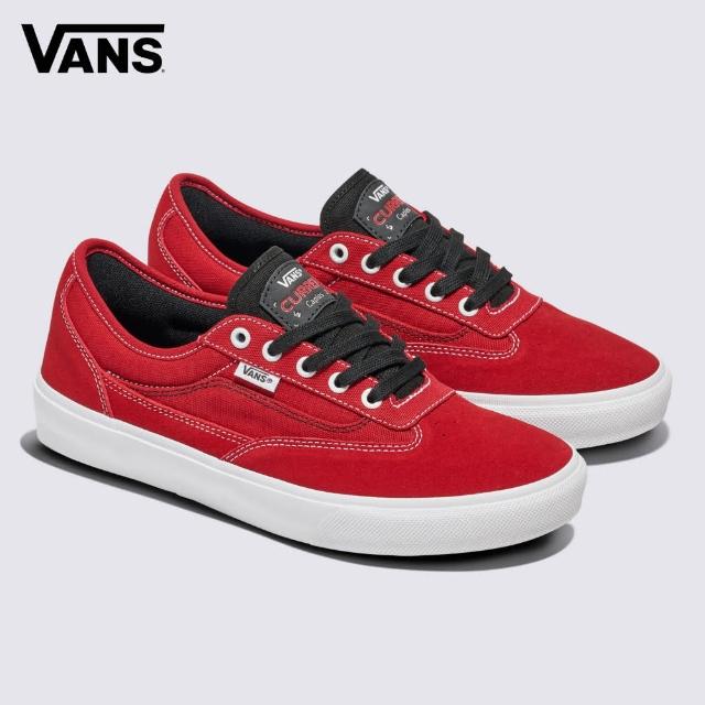 【VANS 官方旗艦】Skate Curren Caples 男女款紅色/黑色專業滑板鞋