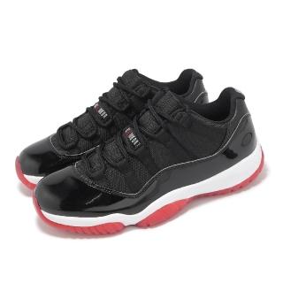 【NIKE 耐吉】休閒鞋 Air Jordan 11 Retro Low 男鞋 Bred 黑 紅 AJ11 復刻(FV5104-006)
