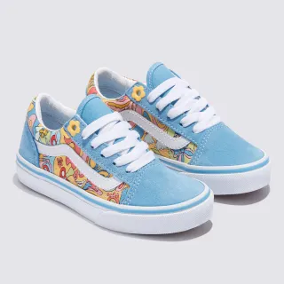 【VANS 官方旗艦】Old Skool 中童款藍色滑板鞋(童鞋)