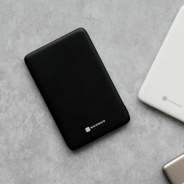 【NICONICO】Superthin極度輕薄・磁吸行動電源(5000mAh)