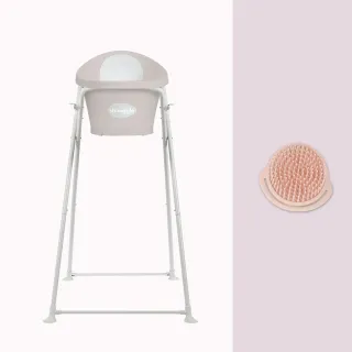 【Shnuggle】月亮澡盆3件組 優惠組合(澡盆+頭皮按摩沐浴刷+澡盆專用架U2)