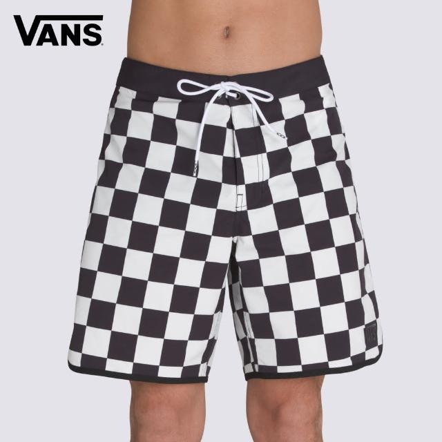 【VANS 官方旗艦】MTE Everride Scalloped AOP 男女款黑白色棋盤格衝浪短褲