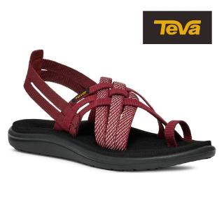 【TEVA】女輕量涼鞋 交叉織帶夾腳涼鞋 Voya Strappy 原廠(石榴紅-TV1099271HPM)
