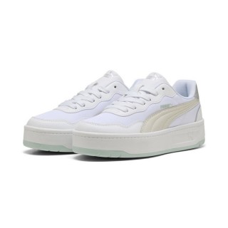 【PUMA】Court Lally Skye Aqua Metal 女鞋 白 米白 厚底 小白鞋(40161301)