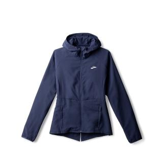 【BROOKS】女 Canopy 防風防潑水外套 深夜藍(221521450)
