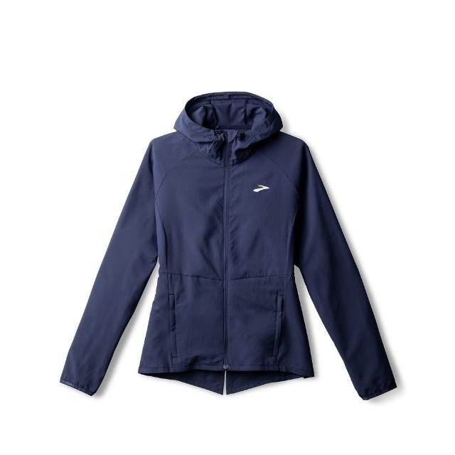 【BROOKS】女 Canopy 防風防潑水外套_深夜藍(221521450)