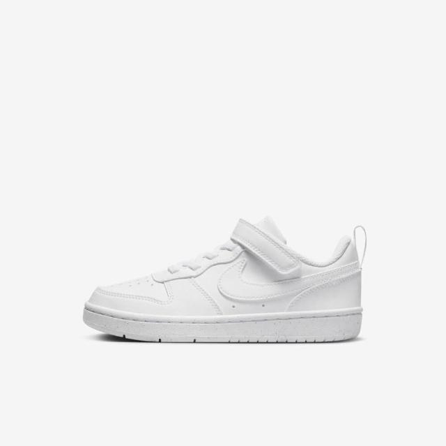 【NIKE 耐吉】Court Borough Low Recraft PS 中童 休閒鞋 經典 全白(DV5457-106)