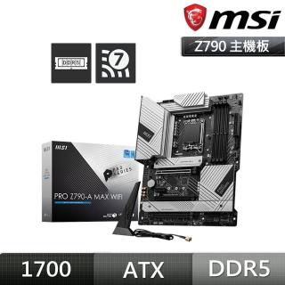 【MSI 微星】PRO Z790-A MAX WIFI DDR5 主機板+Intel i5-14600KF 14核/20緒(M+C 組合包)
