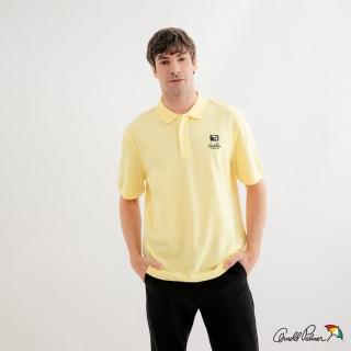 【Arnold Palmer 雨傘】男裝-傘LOGO刺繡POLO衫(黃色)