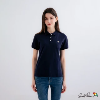 【Arnold Palmer 雨傘】女裝-雨傘LOGO刺繡 POLO衫(藏青色)
