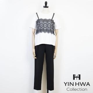 【YIN HWA 盈樺】ARIES 俏麗浪漫蕾絲假兩件式上衣