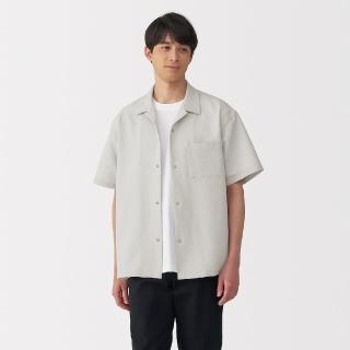 【MUJI 無印良品】男透氣彈性泡泡紗開領短袖襯衫(共4色)