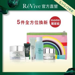 【ReVive】官方直營 光采再生發光煥膚組(活膚霜15ml+潔膚霜15ml+賦活眼霜3ml+活膚露60ml+美頸霜5ml+化妝包)