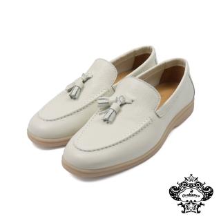 【Orobianco】經典舒適流蘇造型樂福鞋 白色(OR535115W-IV)