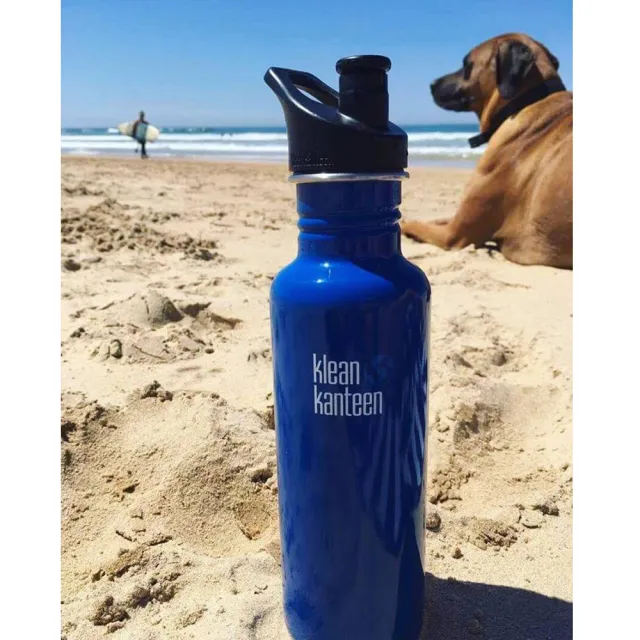 【Klean Kanteen】經典不鏽鋼冷水杯(800ml 附運動帽防塵罩)