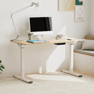 【KAKU 健康生活】電動雙日本馬達升降桌 135 x 72 cm(臺灣製造/五年保固/書桌/辦公桌/工作桌)