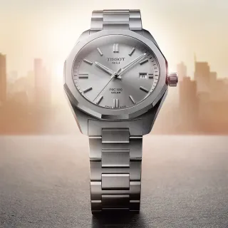 【TISSOT 天梭】PRC 100 Solar T151.422.11.031.00 太陽能手錶 母親節 禮物 送禮(T1514221103100)