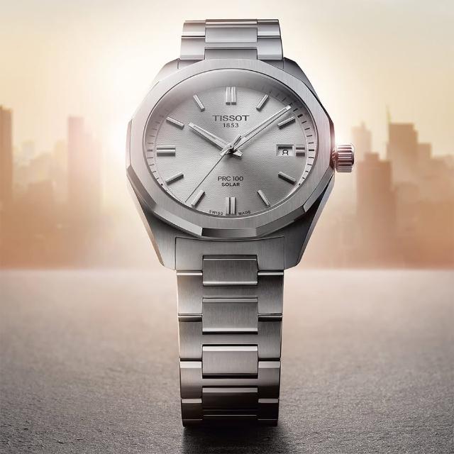 【TISSOT 天梭】PRC 100 Solar T151.422.11.031.00 太陽能手錶-39mm(T1514221103100)