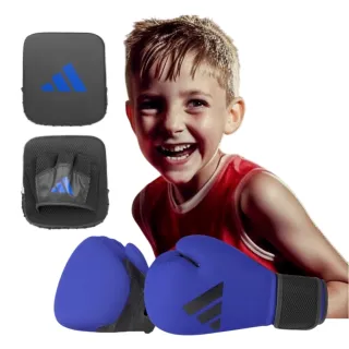 【adidas 愛迪達】Youth Kit 兒童拳擊組 拳擊手套+訓練手靶(體能發展 專注力 協調性 耐力)