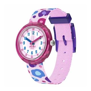 【Flik Flak】兒童錶 TIME TO ROAR 兒童手錶 兒童禮物 瑞士錶 編織錶帶(31.85mm)
