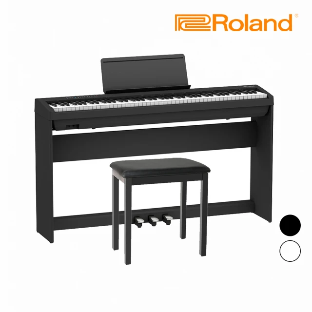 【ROLAND 樂蘭】FP-30X 88鍵 數位電鋼琴 白/黑(保養組/三踏板/琴架)