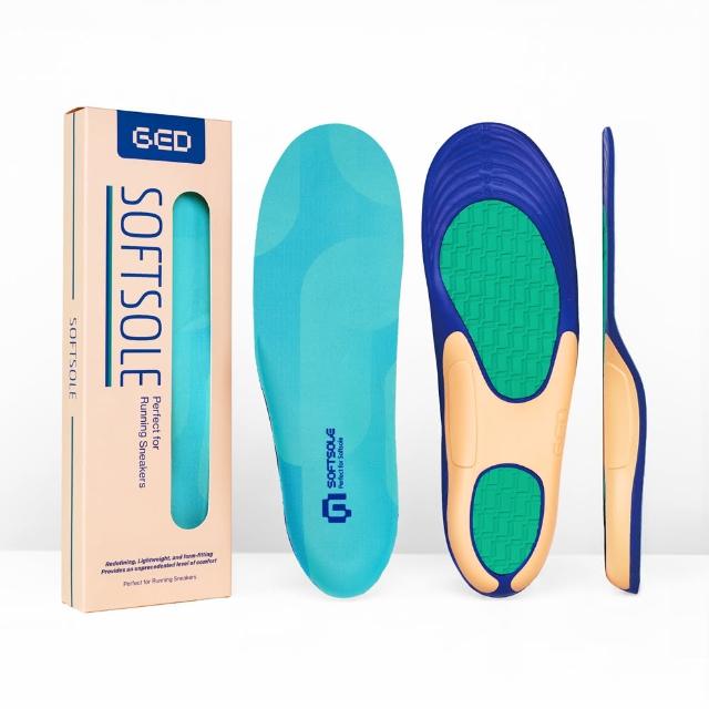 【GED 傑德】跑的輕鬆還要輕盈   跑鞋軟底鞋專用鞋墊(（運動鞋款）運動鞋墊 全掌緩震 輕盈舒適)
