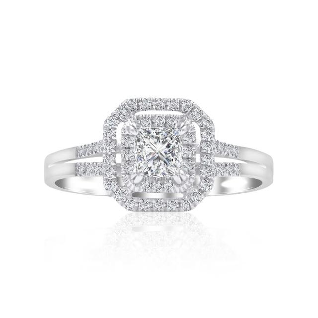 【AURORA 歐羅拉】GIA 50分D VVS2天然真鑽鉑金Pt950 鑽戒 鑽墜  堅定(二款擇一)