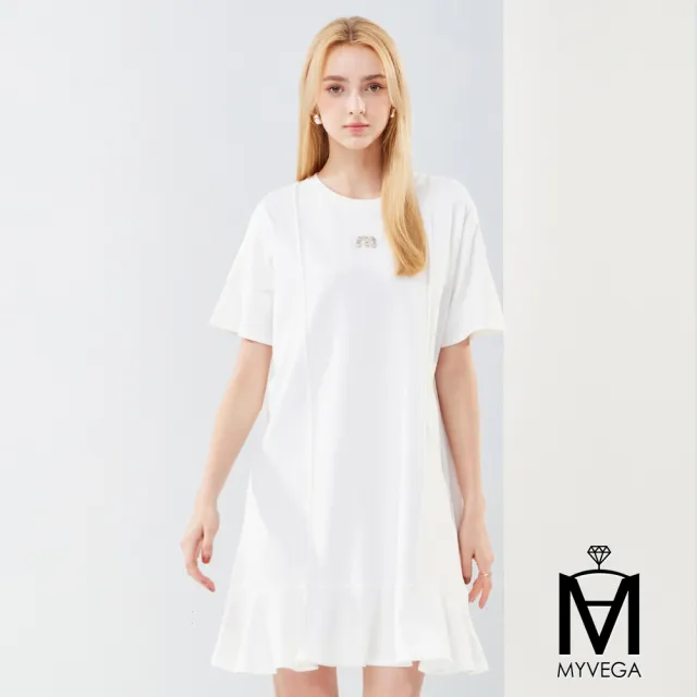 【MYVEGA 麥雪爾】MA氣質親膚連身短洋裝-多款任選(連身洋裝/女洋裝/雪紡洋裝)