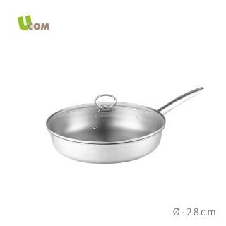 【瑞康屋UCOM】鍋匠系列MT25臺製複合金單柄平底鍋(28cm)