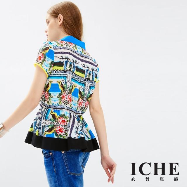 【ICHE 衣哲】民族抽象印花造型上衣
