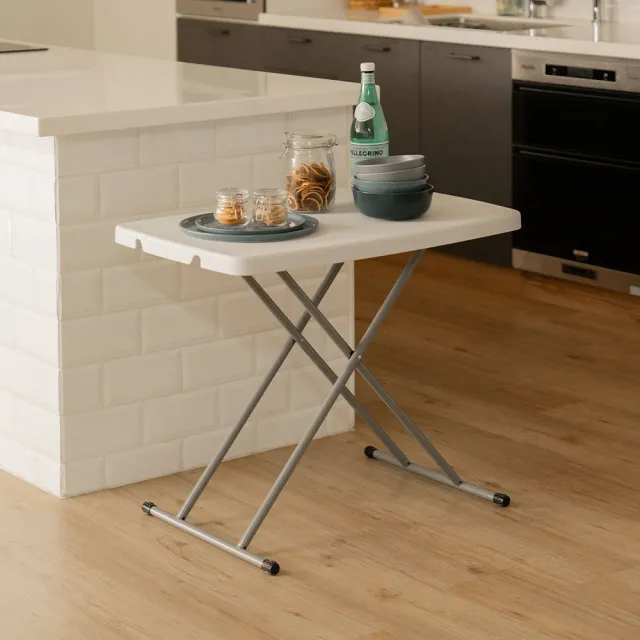 【ikloo 宜酷屋】簡易可調式升降桌摺疊桌(三段調整 室內外兩用  工作桌 學習桌)