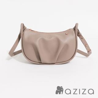 【aziza】LUCIA斜背彎月包(午茶駝)