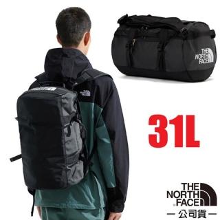【The North Face】BASE CAMP DUFFEL 大容量背提兩用旅行袋31L XS.自助旅行雙肩後揹包(52SS-53R 宇宙黑)