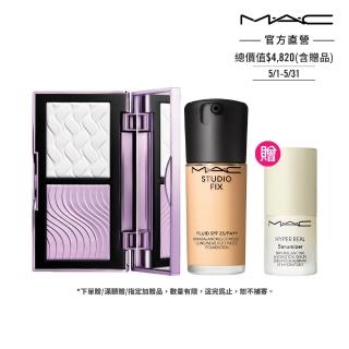 【M.A.C】濾鏡磨皮明星底妝組(口袋雙色濾鏡蜜粉餅+超持妝濾鏡粉底液 SPF25/PA++30ml)
