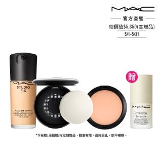 【M.A.C】你尋覓的底妝組(超持妝濾鏡粉底液SPF25/PA++ 30ml/超持妝無瑕粉餅#詐片粉底 粉餅空盒不含粉撲)