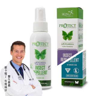 【紐西蘭Skin Technology】Protect 20%派卡瑞丁 Picaridin 瑞斌長效防蚊液-100ML(花香 / 無香精)