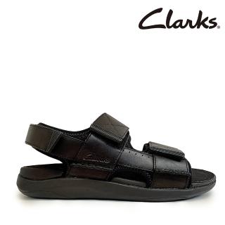 【Clarks】男鞋 Garratt Surf 寬頻魔鬼氈設計輕量休閒涼鞋(CLM82205S)