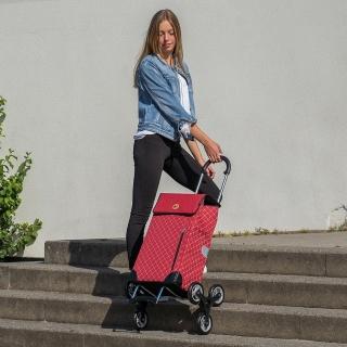 【ENOK】德國Andersen Scala SOFIA鋁製爬梯購物車/野餐車(德國爬梯購物車/爬樓梯買菜車)