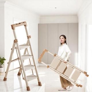 【CGW】折疊梯 全鋼附工具架人字梯 7步 梯子(摺疊梯 A字梯 工作梯 家用梯)