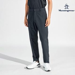 【Munsingwear】企鵝牌 男款黑色全方位彈性伸縮防潑水腰部伸縮親膚舒適設計長褲 MGVJ8852