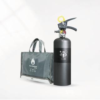 【正德防火】臺製鋰電池玻纖防火毯+家用中性強化液滅火器1L(滅火器可任選)