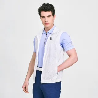 【Munsingwear】企鵝牌 男款白色輕薄合身百搭款防潑水背心 MGVL6501