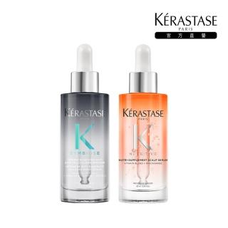 【KERASTASE 巴黎卡詩】極淨平衡+皇家滋養頭皮精華雙入組(去屑/抗毛躁/潤澤/修護/頭髮保養/頭皮精華)