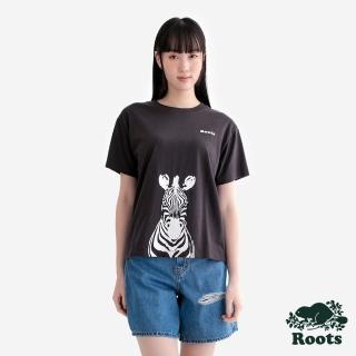 【Roots】Roots女裝- NATURE IS MAGIC WILDLIFE 短袖上衣(碳黑色)
