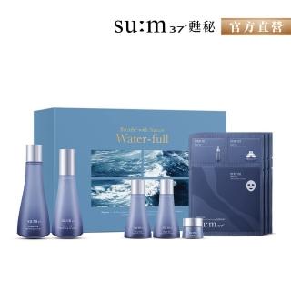 【su:m37° 甦秘】官方直營 活水酵能清透水乳禮盒休憩版(露170ml+50ml+乳120ml+50ml+霜10ml+面膜x3)