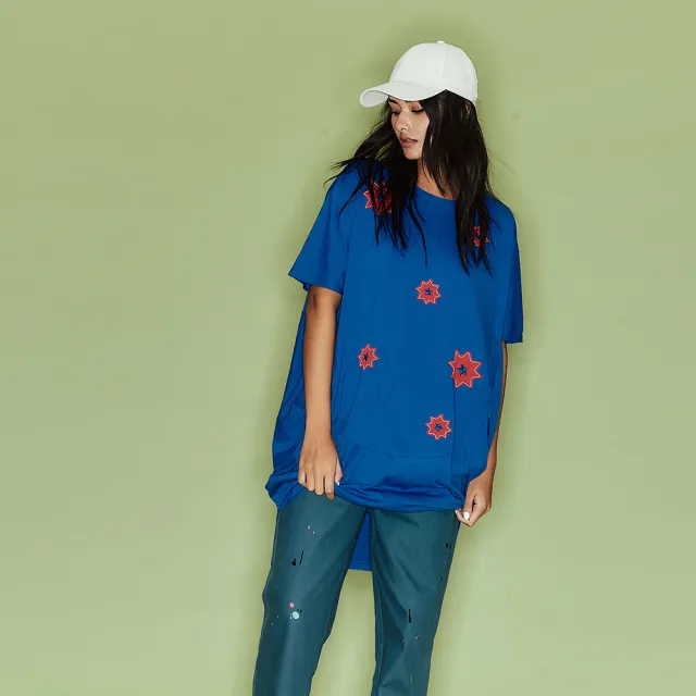 【ICHE 衣哲】Cop.Copine 星漾自由．空氣感繭型造型長版上衣洋裝(兩穿-兩色)