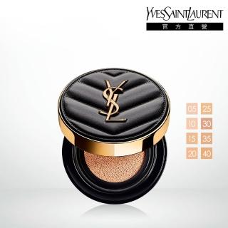 【YSL】官方直營 恆久完美霧光氣墊粉餅 SPF23/PA++12G(皮革氣墊/全新升級/任選1款)