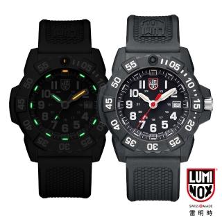 【LUMINOX 雷明時】NAVY SEAL 3500全新海豹2代系列腕錶-黑x白時標(45mm)